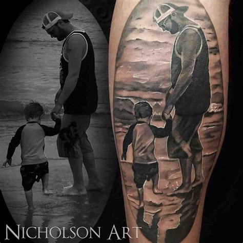 tatuajes de padre e hijo|Tatuajes de Padre e Hijos representando Amor